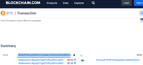 bitcoin transaction number