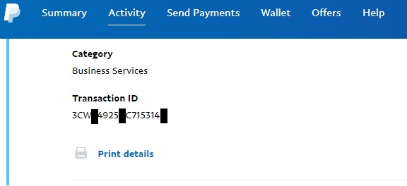 whats unique paypal transaction id